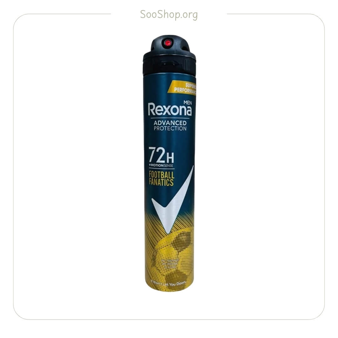 اسپری ضد تعریق مردانه فوتبال فناتیکس رکسونا (Rexona Football Fanatics Antiperspirant Spray For Men)
