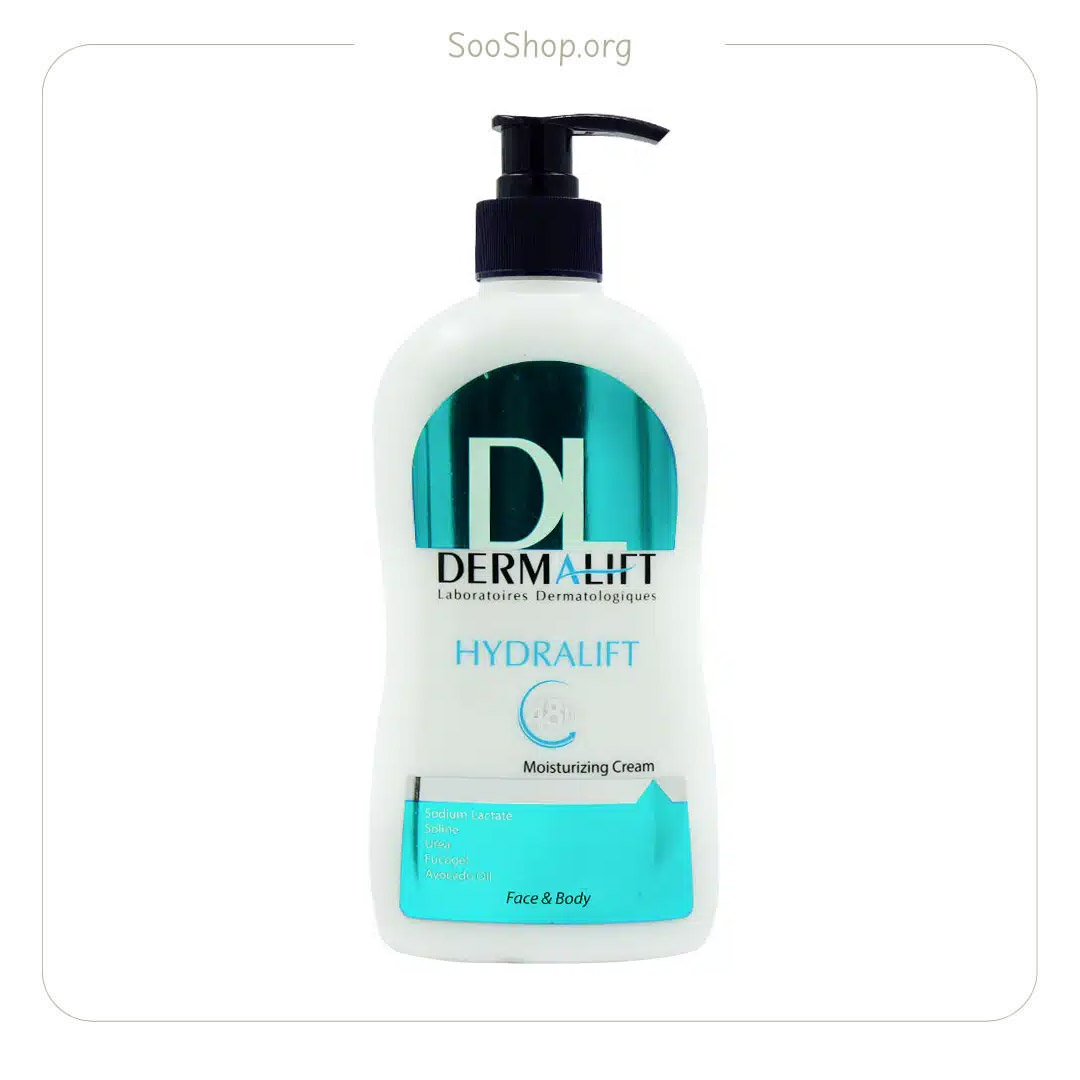 کرم مرطوب کننده دست و صورت درمالیفت مدل Hydralift مناسب پوستهای خشک حجم 400 میلیلیتر