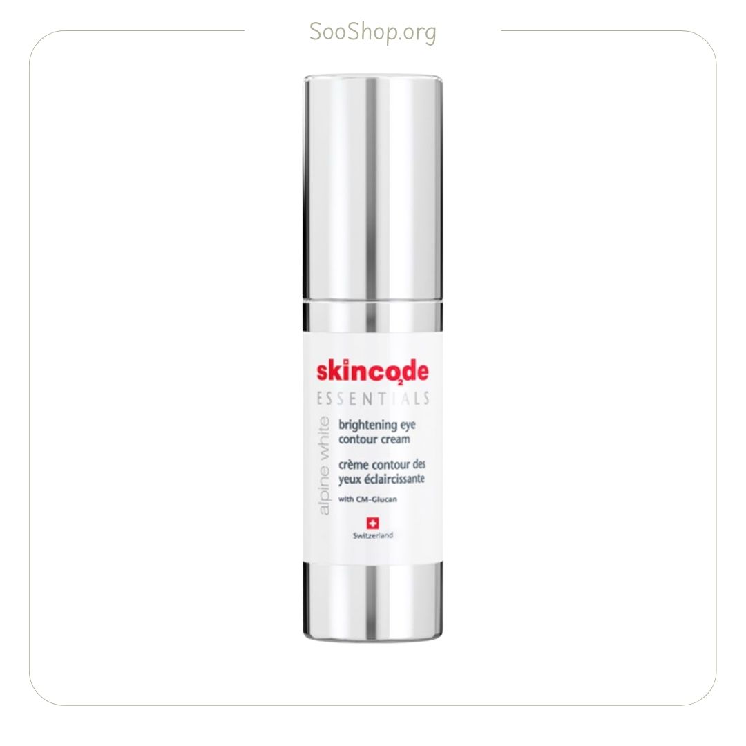 کرم روشن کننده و ضد لک دور چشم اسکین کد (اصل) | Skincode Alpine White Brightening Eye Cream