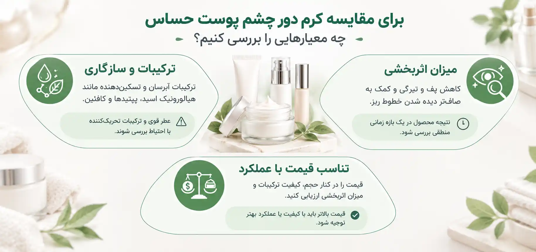 کرم دور چشم برای پوست خشک و حساس