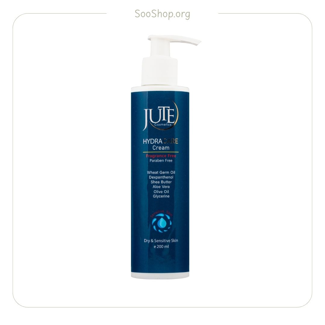 ژوت – کرم آبرسان هیدرا کر (فاقد اسانس و پارابن ۲۰۰ میل) | Jute Hydra Care Cream (Fragrance-Free 200ml)