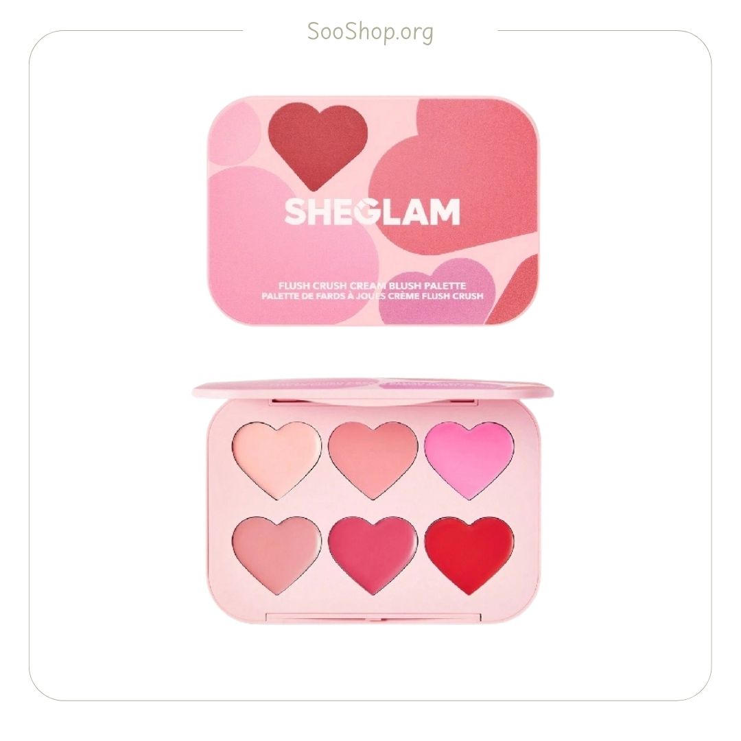 پالت رژگونه شیگلم مدل فلاش کراش (اصل) | SHEGLAM Blush Palette - Flush Crush