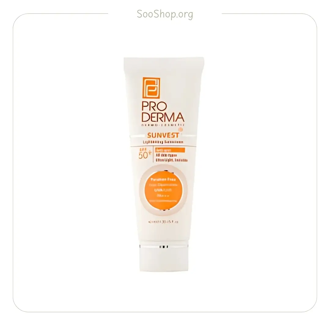 کرم ضد آفتاب روشن کننده پرودرما SPF 50 بی رنگ (اصل) | Proderma SPF50 Lightening Sunscreen Colorless