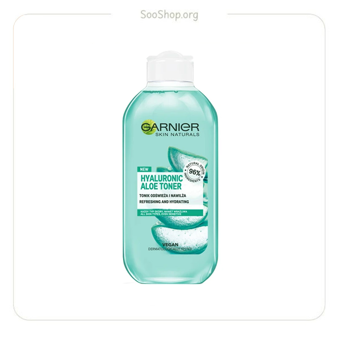 تونر پاک کننده صورت گارنیه مدل Aloe حجم 200 میلی لیتر