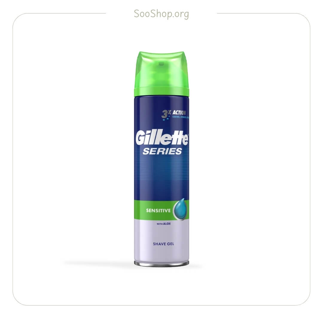 ژل اصلاح ژیلت مدل تسکین دهنده حاوی آلوئه ورا (اصل) | Gillette Series Soothing Shave Gel with Aloe Vera