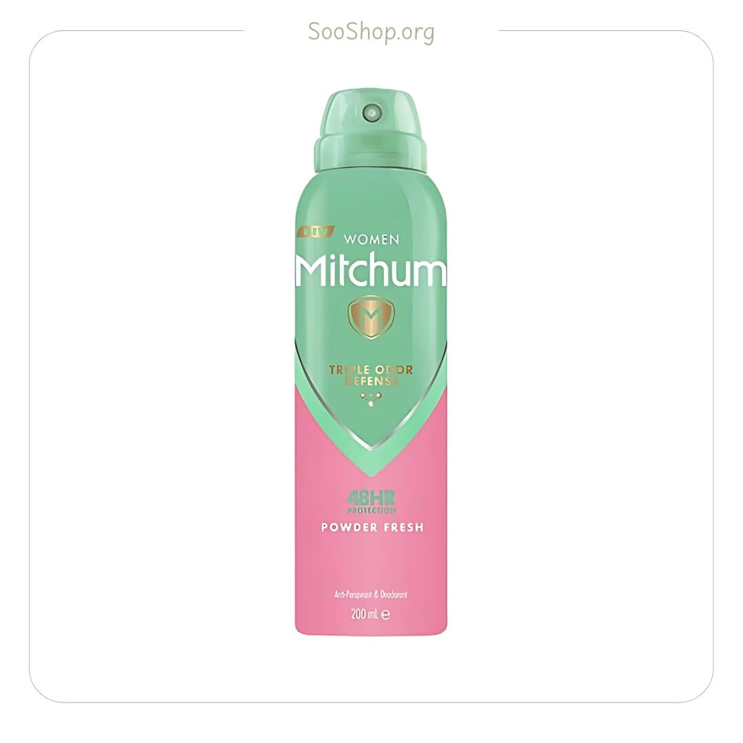 اسپری خوشبو کننده بدن زنانه میچام مدل Powder Fresh (اصل) | Mitchum Women Deodorant Spray Powder Fresh