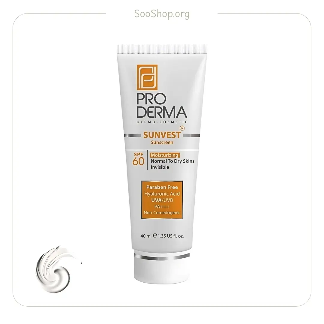 کرم ضد آفتاب پرودرما SPF 60 بی رنگ (اصل) | Proderma Sunscreen SPF60 Colorless