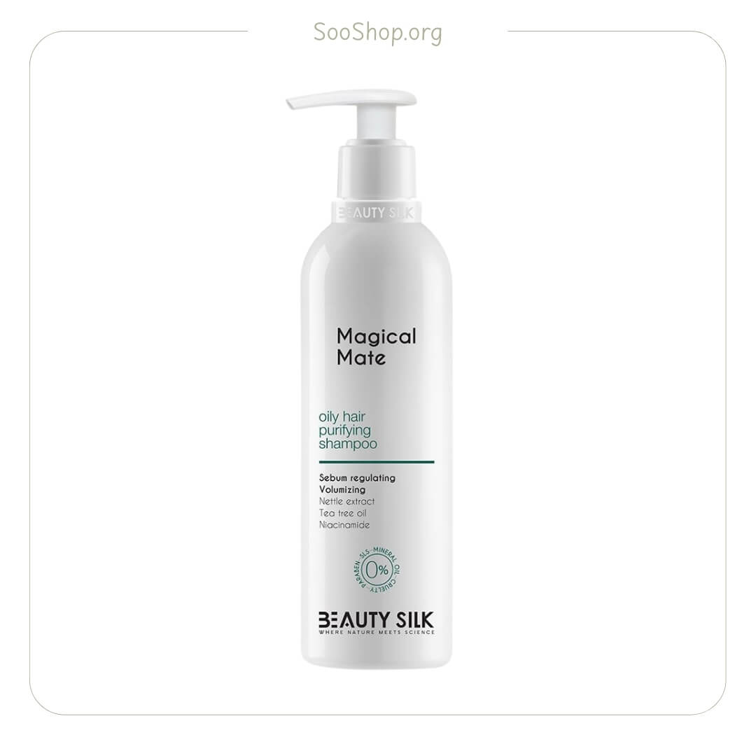 شامپو بیوتی سیلک مناسب موهای چرب | Beauty Silk Purifying Shampoo for Oily Hair 407ml