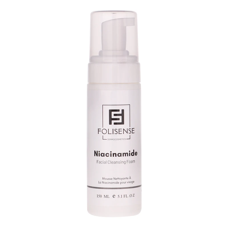 فوم شستشو صورت فولیسنس مدل Niacinamide مناسب پوستهای چرب و آکنهای حجم 150 میلیلیتر