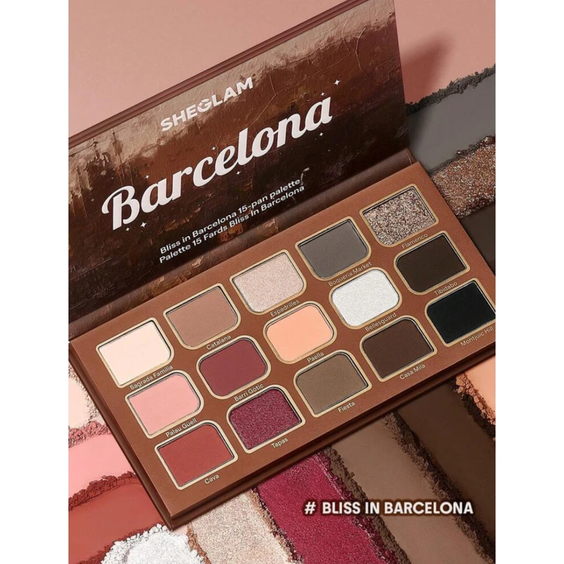 پالت سایه چشم 15 رنگ شیگلم مدل Bliss In Barcelona