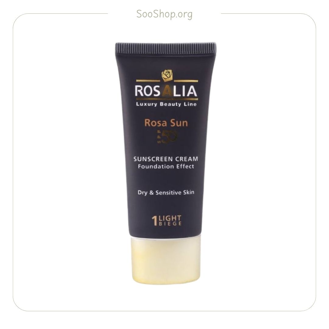 کرم ضد آفتاب رزالیا مدل Rosa Sun با SPF50 مناسب پوست خشک حجم 40 میلی لیتر