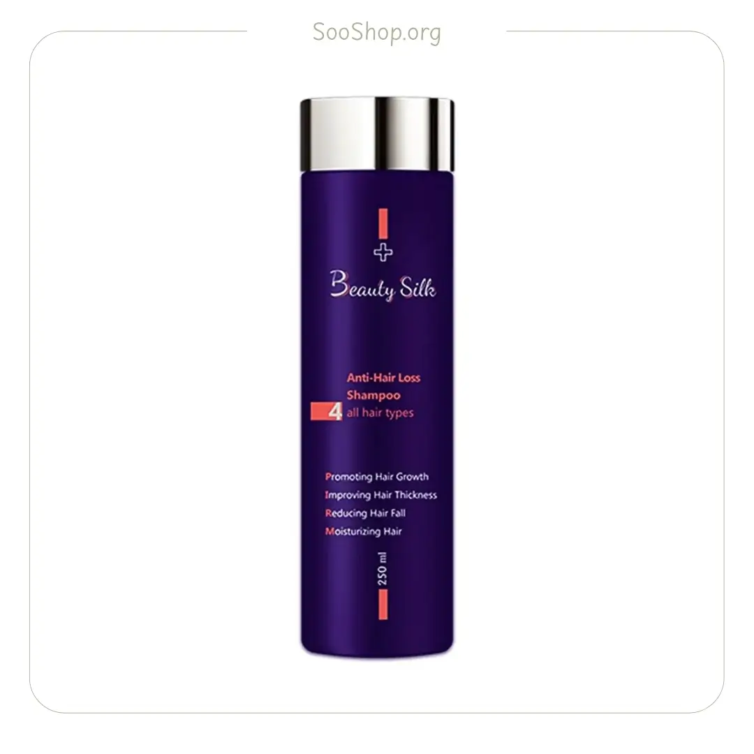 شامپو ضد ریزش بیوتی سیلک مناسب انواع مو| Beauty Silk Anti-Hair Loss Shampoo for All Hair Types 407ml