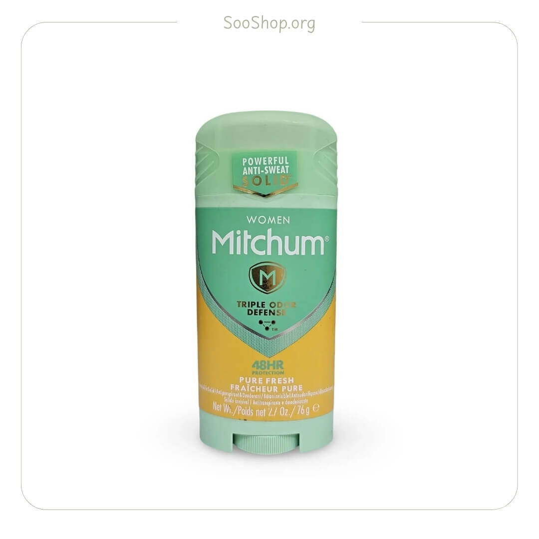 استیک ضد تعریق زنانه میچام مدل Pure Fresh (اصل) | Mitchum Women Antiperspirant Stick Pure Fresh