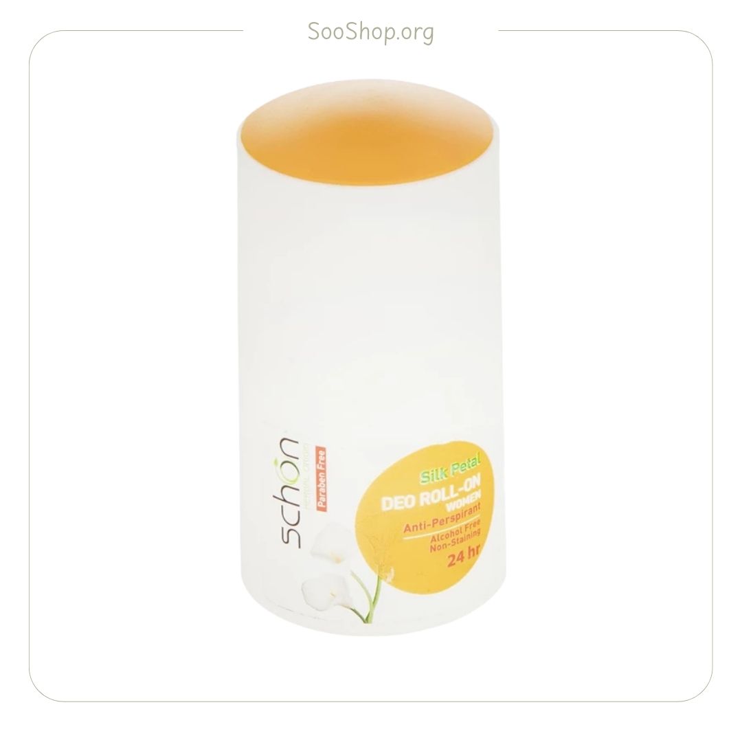 مام رول زنانه شون مدل سیلک پتال (زرد) | Schon Silk Petal Roll-On Deodorant for Women