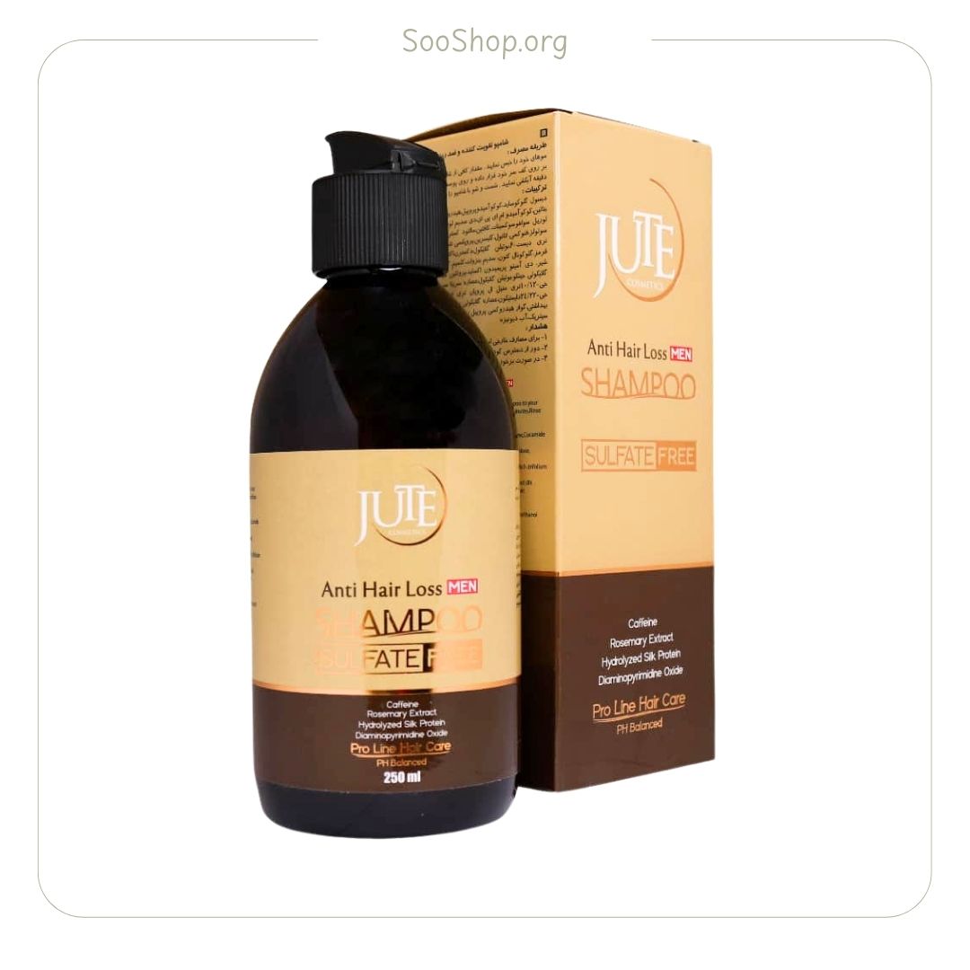 ژوت - شامپو ضد ریزش آقایان 250 گرمی (فاقد سولفات) (اصل) | Jute Men’s Anti-Hairloss Shampoo 250g (Sulfate-Free) (Original)