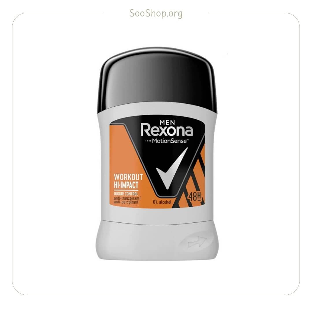 استیک ضد تعریق مردانه رکسونا مدل Workout Hi-Impact (اصل) | Rexona Workout Hi-Impact Antiperspirant Stick for Men