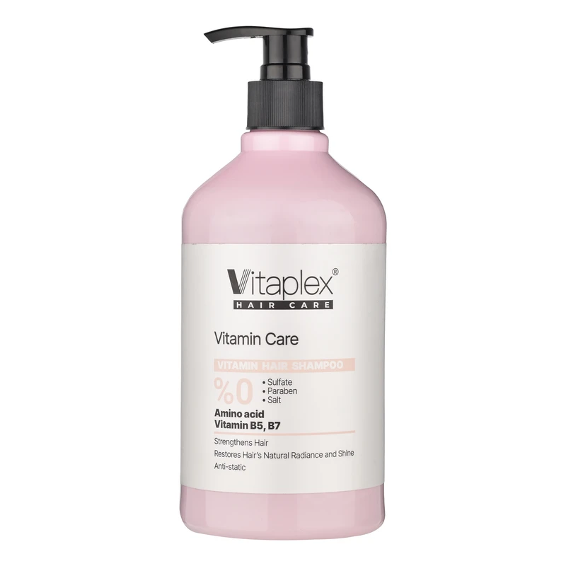 شامپو مو ویتاپلکس  Vitamin Care حجم 500 میلی‌لیتر مناسب موهای خشک و معمولی