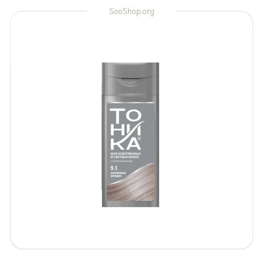 شامپو رنگ تونیکا بلوند نقرهای 9.1 TOHNKA 9.1 TOHNKA Coloring Shampoo Silver blonde