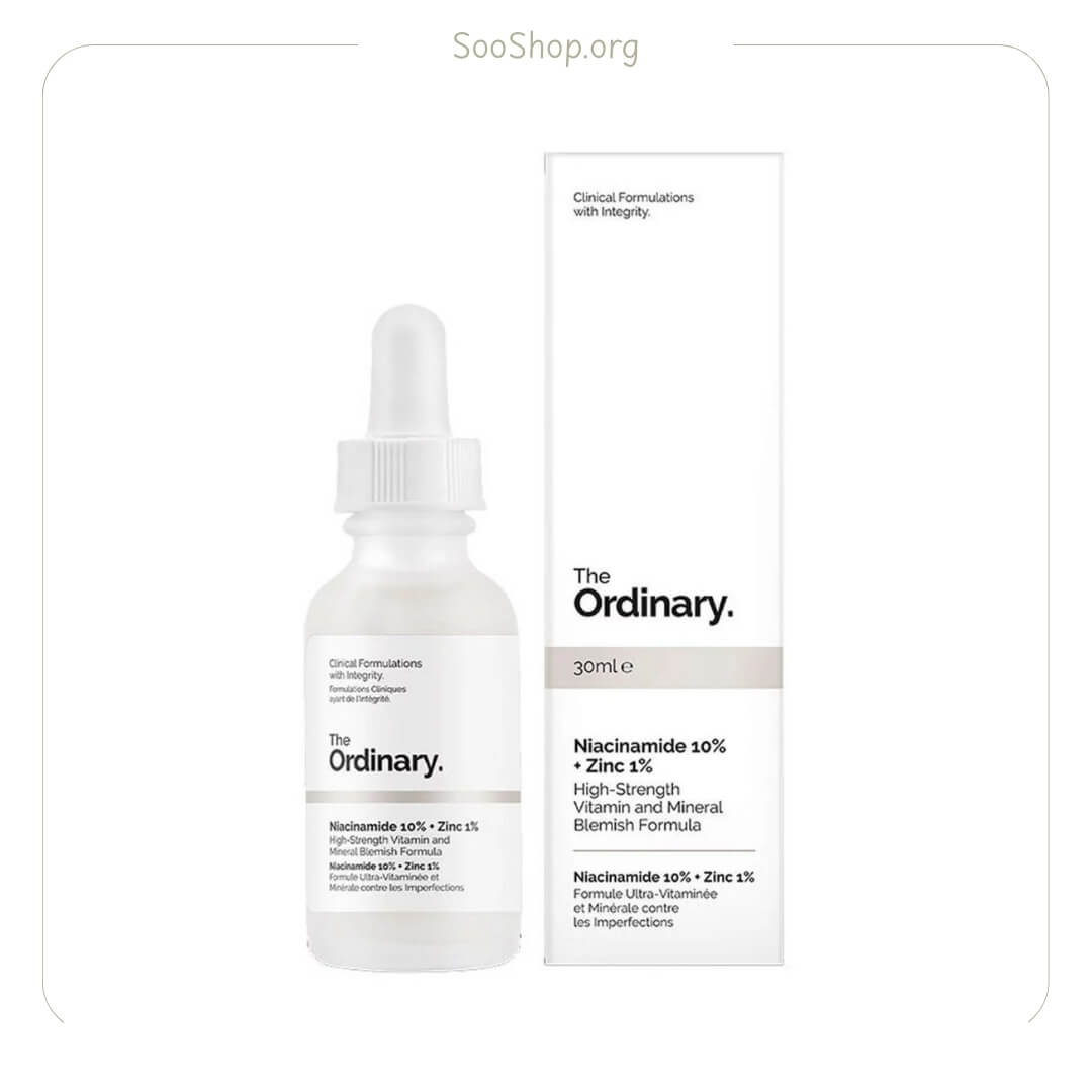 سرم نیاسینامید اوردینری 10% + زینک 1% حجم 30 میل (اصل) | The Ordinary Niacinamide 10% + Zinc 1% 30ml