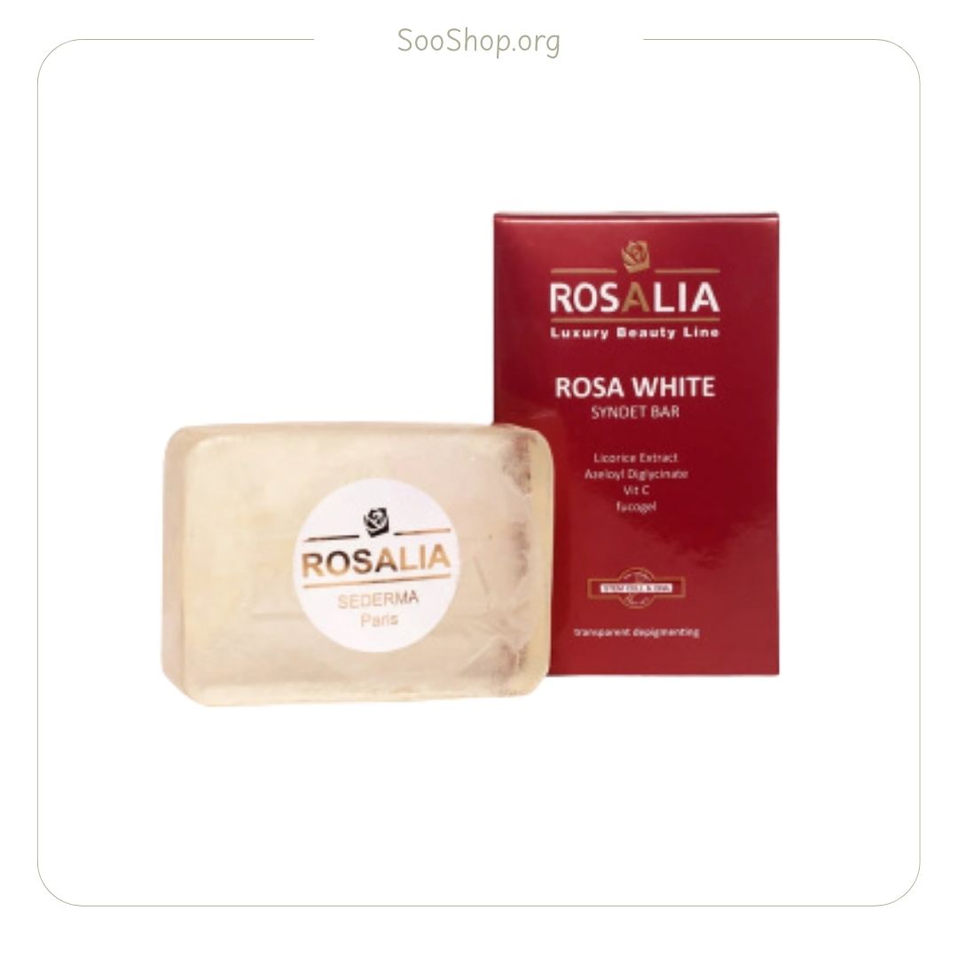 پن روشن کننده رزالیا مدل رز وایت (اصل) | Rosalia Rosa White Syndet Bar