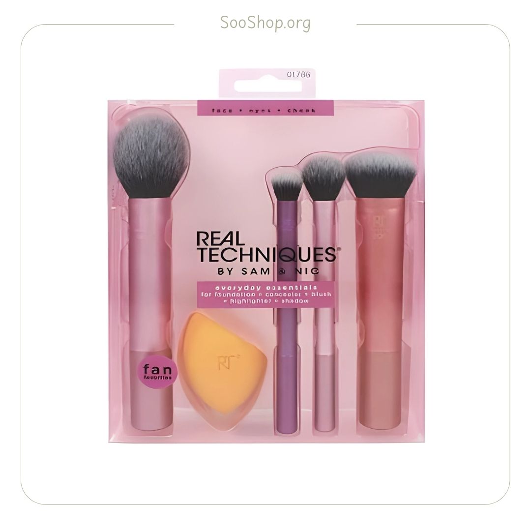 ست براش ۴ عددی بنفش ریل تکنیک (اصل) | Real Techniques 4-Piece Purple Brush Set