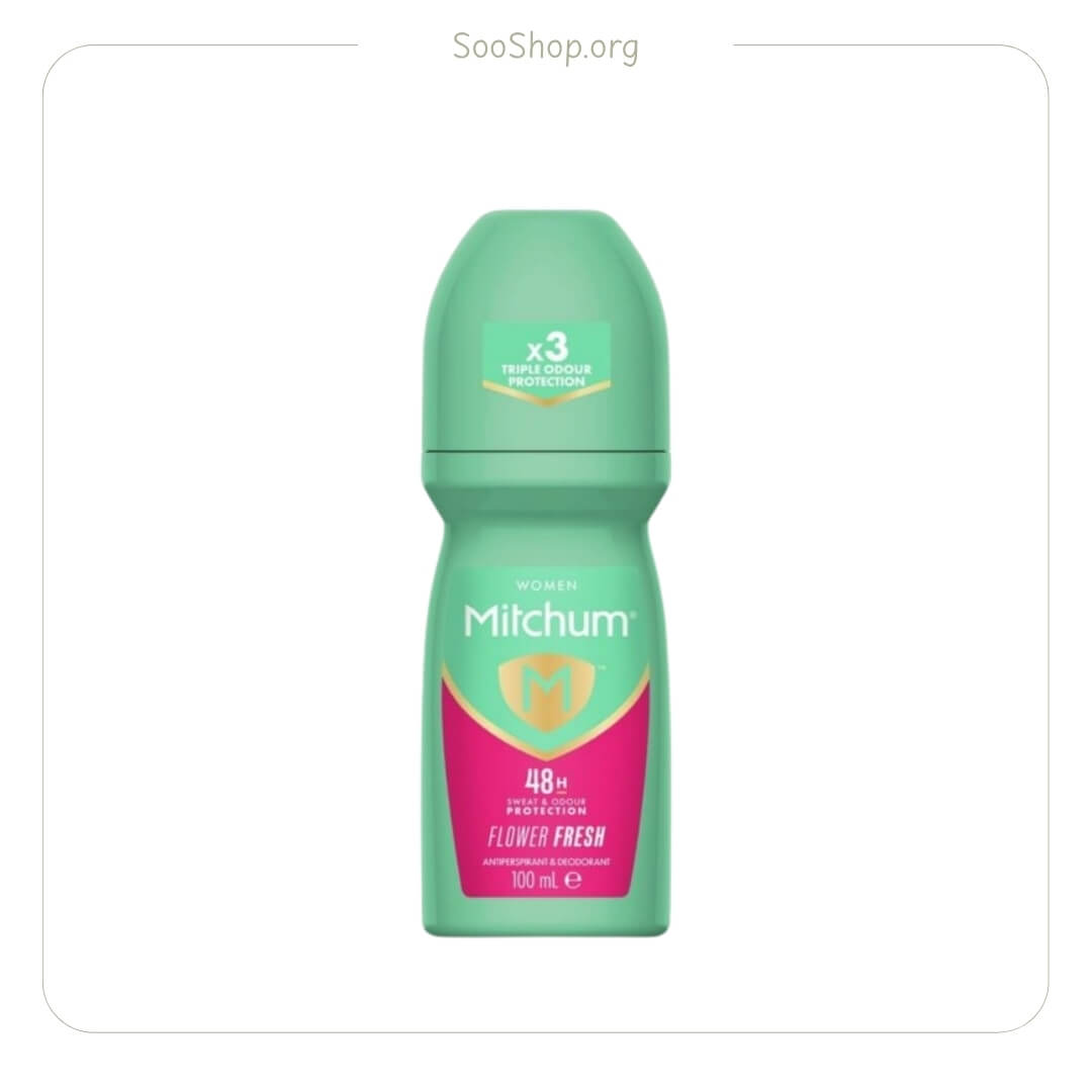 رول ضد تعریق زنانه میچام مدل Flowers Fresh (اصل) | Mitchum Women Antiperspirant Roll-On Flowers Fresh