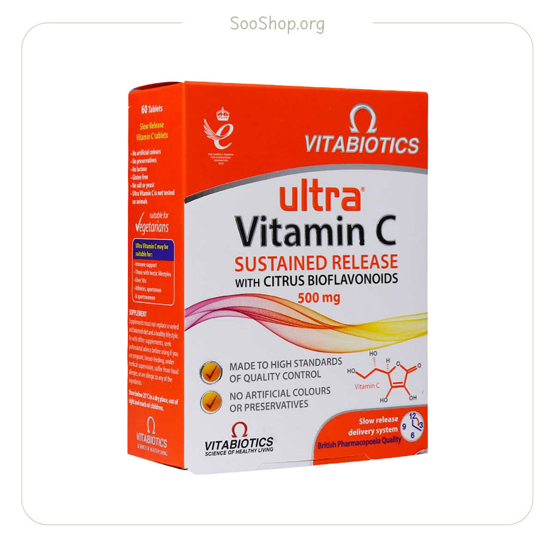 قرص اولترا ویتامین C – Vitabiotics Ultra Vitamin C (60 Tabs)