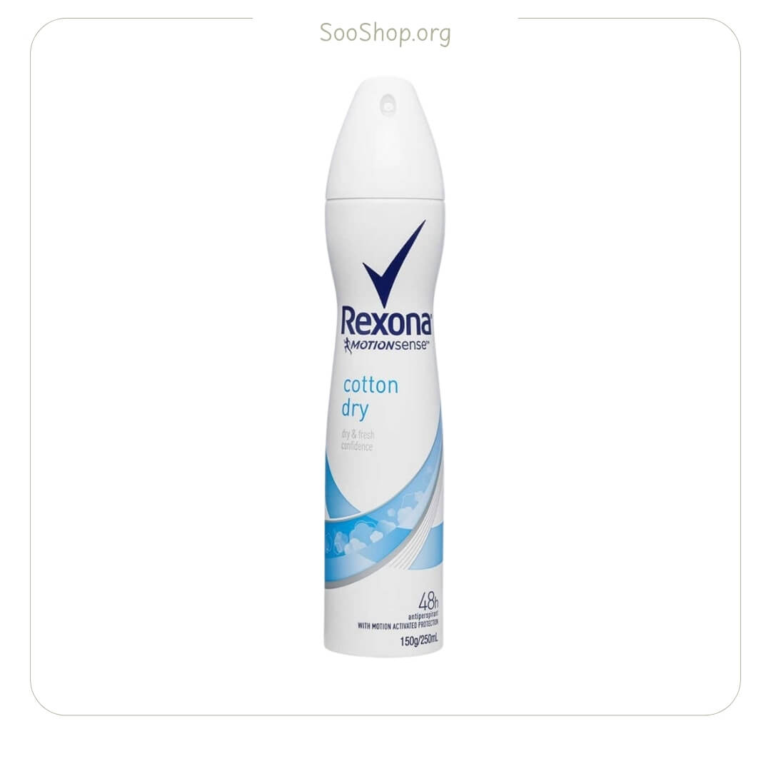 اسپری ضد تعریق کوتون درای رکسونا - 200 میل (Rexona Cotton Dry Antiperspirant Spray)