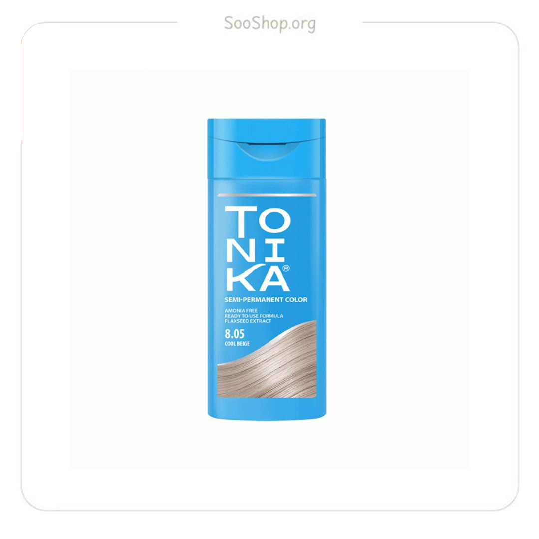 شامپو رنگ تونیکا بژ سرد 8.05 TOHNKA 8.05 TOHNKA Coloring Shampoo Cool beige
