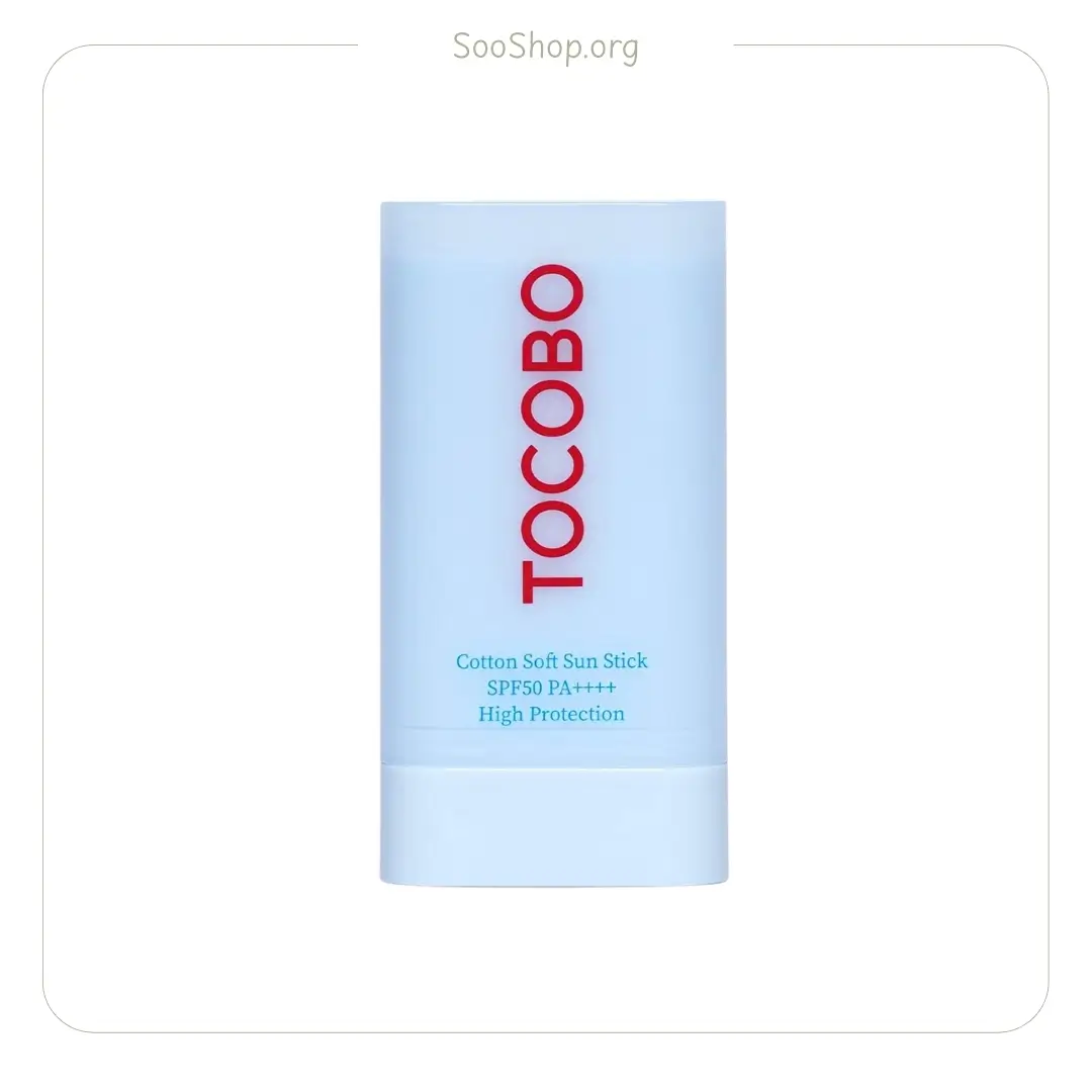 ضد آفتاب استیکی مات کننده توکوبو مدل Cotton Soft SPF 50 (اصل) | Tocobo Cotton Soft Sun Stick SPF50