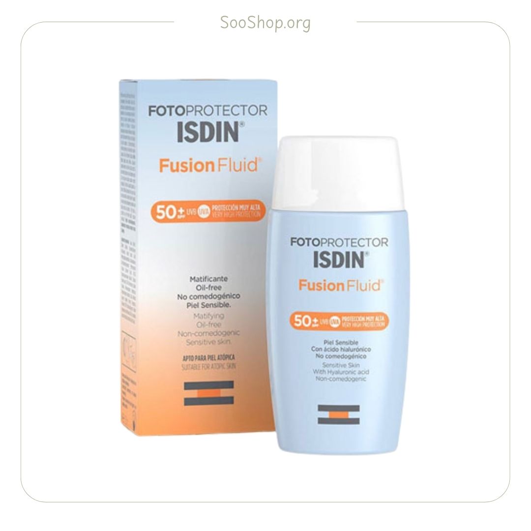 ضد آفتاب ایزدین مدل Fusion Fluid +SPF50 حجم 50 میل (اصل) | ISDIN Fotoprotector Fusion Fluid SPF50+ 50ml