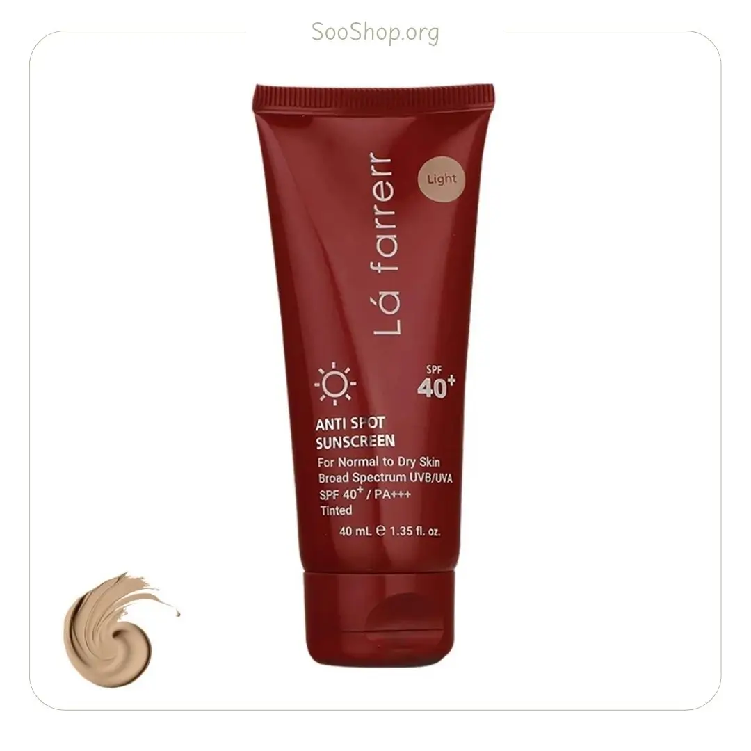 کرم ضد آفتاب رنگی لافارر لایت SPF 40 (اصل) | Lafarrerr Tinted Sunscreen SPF40
