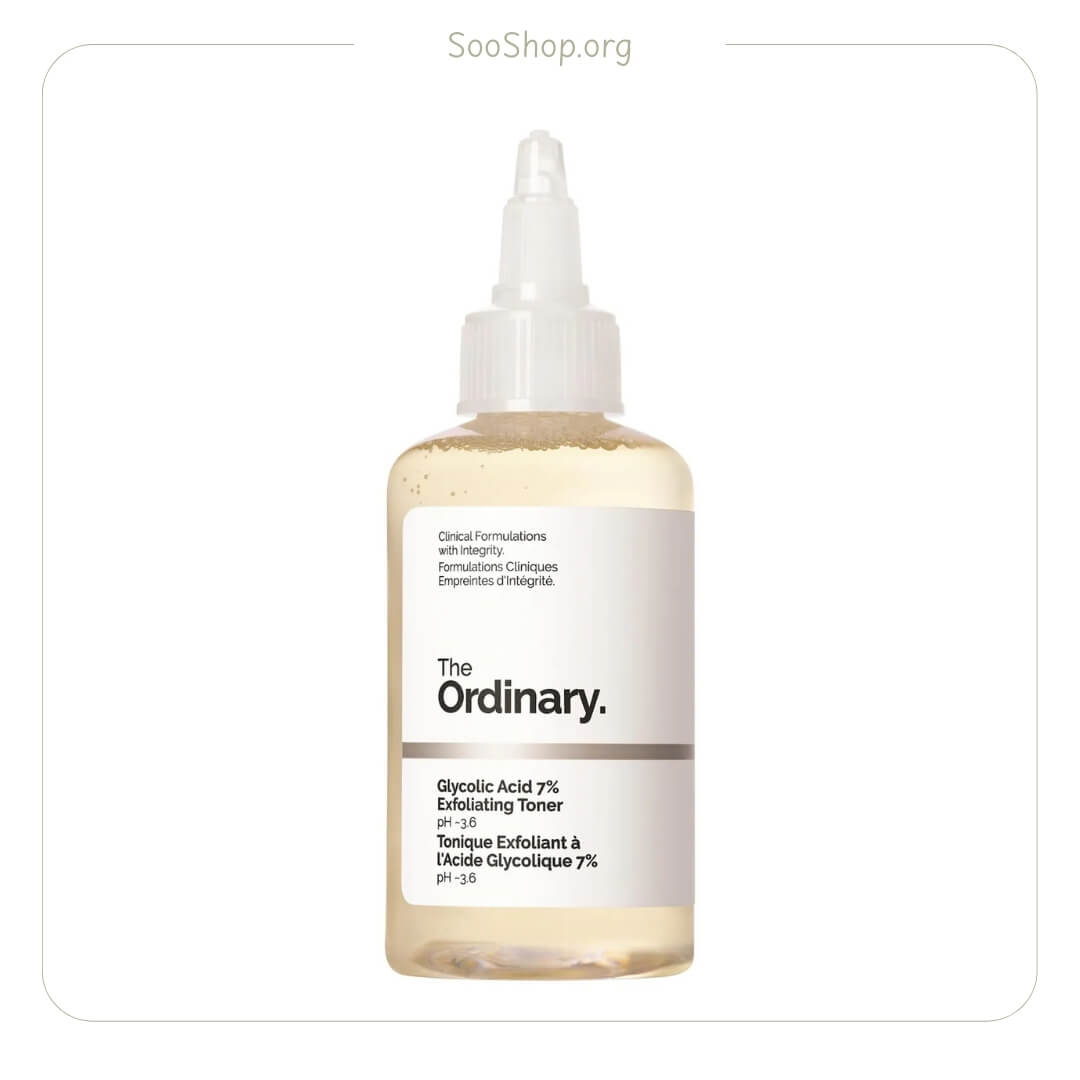 تونر لایه بردار اوردینری مدل گلیکولیک اسید 7% حجم 240 میل (اصل) | The Ordinary Glycolic Acid 7% Toning Solution 240ml