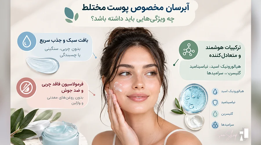 ویژگی آبرسان پوست مختلط