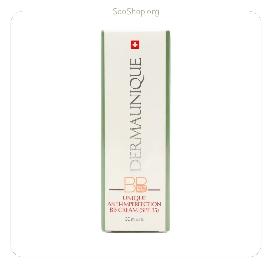 بی بی کرم ضد نقص و ضد آفتاب درمایونیک SPF 30 رنگ نچرال بژ  | Dermaunique BB Cream Anti-Imperfections SPF30 Natural Beige