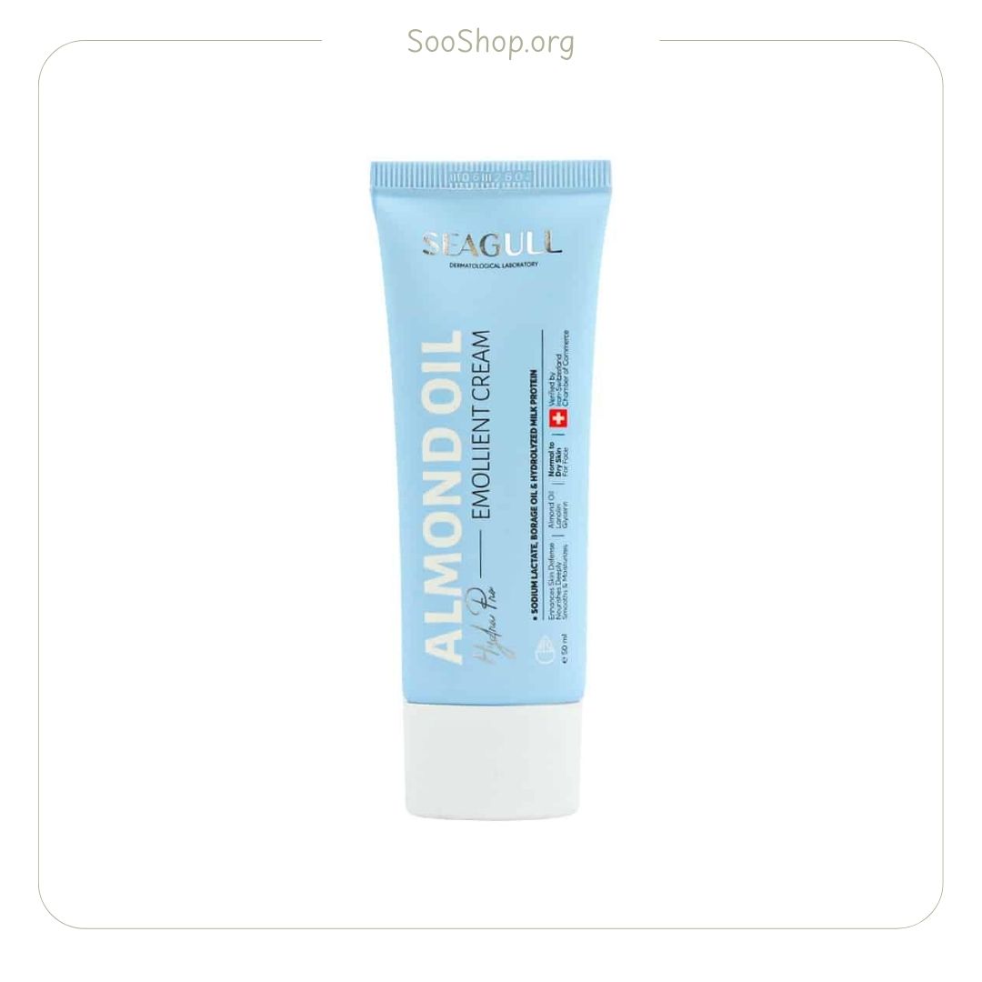 کرم نرم کننده سی گل دارای روغن بادام مناسب پوست نرمال تا خشک حجم 50 میلی لیتر seagull hydra beauty emollient cream with almond oil
