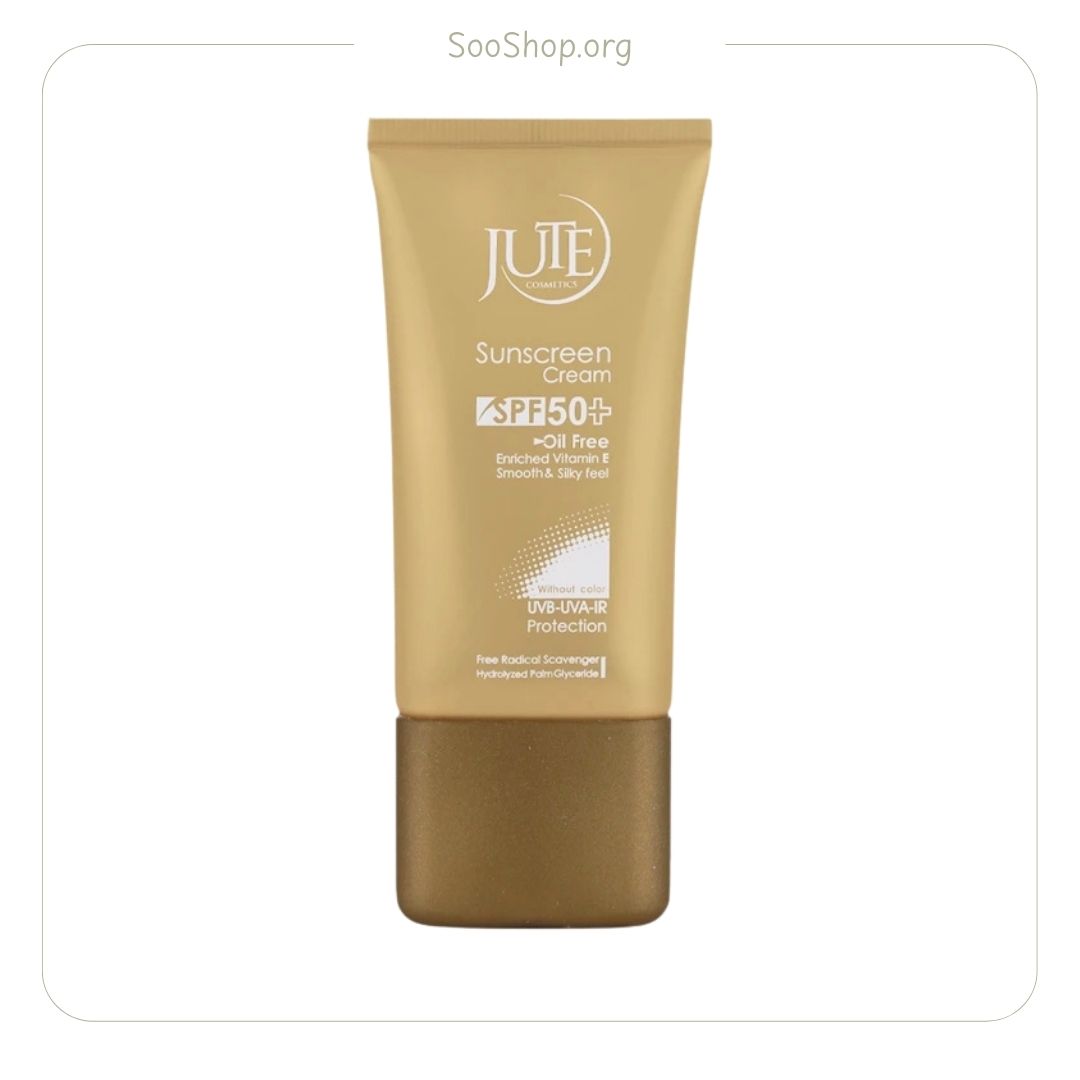 ژوت – کرم ضد آفتاب بی رنگ پوست چرب SPF50 | Jute Colorless Sunscreen for Oily Skin SPF50