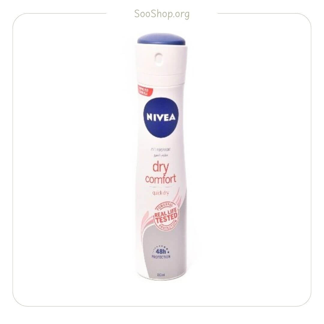 اسپری بدن زنانه نیوآ مدل درای کامفورت پلاس (اصل) | Nivea Dry Comfort Plus Body Spray