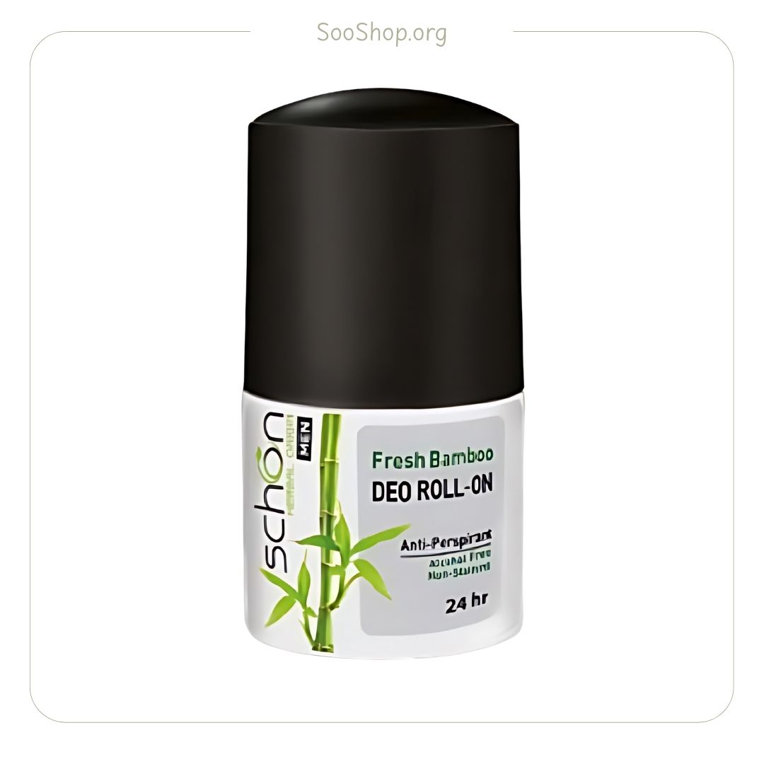 مام رول شون مدل فرش بامبو (مشکی) | Schon Fresh Bamboo Roll-On Deodorant