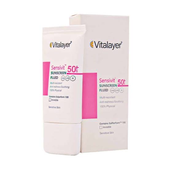فلویید ضدآفتاب حساس بی رنگ ویتالایر (اصل) | Vitalayer Colorless Sunscreen Fluid for Sensitive Skin