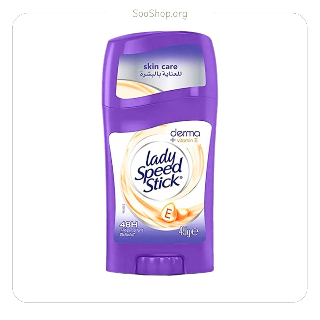 استیک ضد تعریق جامد درما زنانه لیدی اسپید (۴۸ ساعته) (اصل) | Lady Speed Stick Derma +48H Antiperspirant