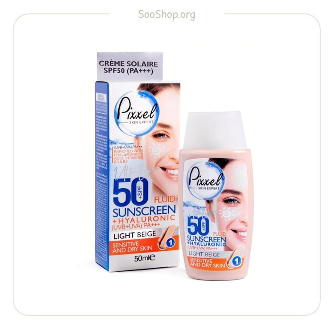 کرم ضد آفتاب رنگ بژ روشن مناسب پوست خشک پیکسل (اصل) | Pixel Light Beige Sunscreen Cream for Dry Skin