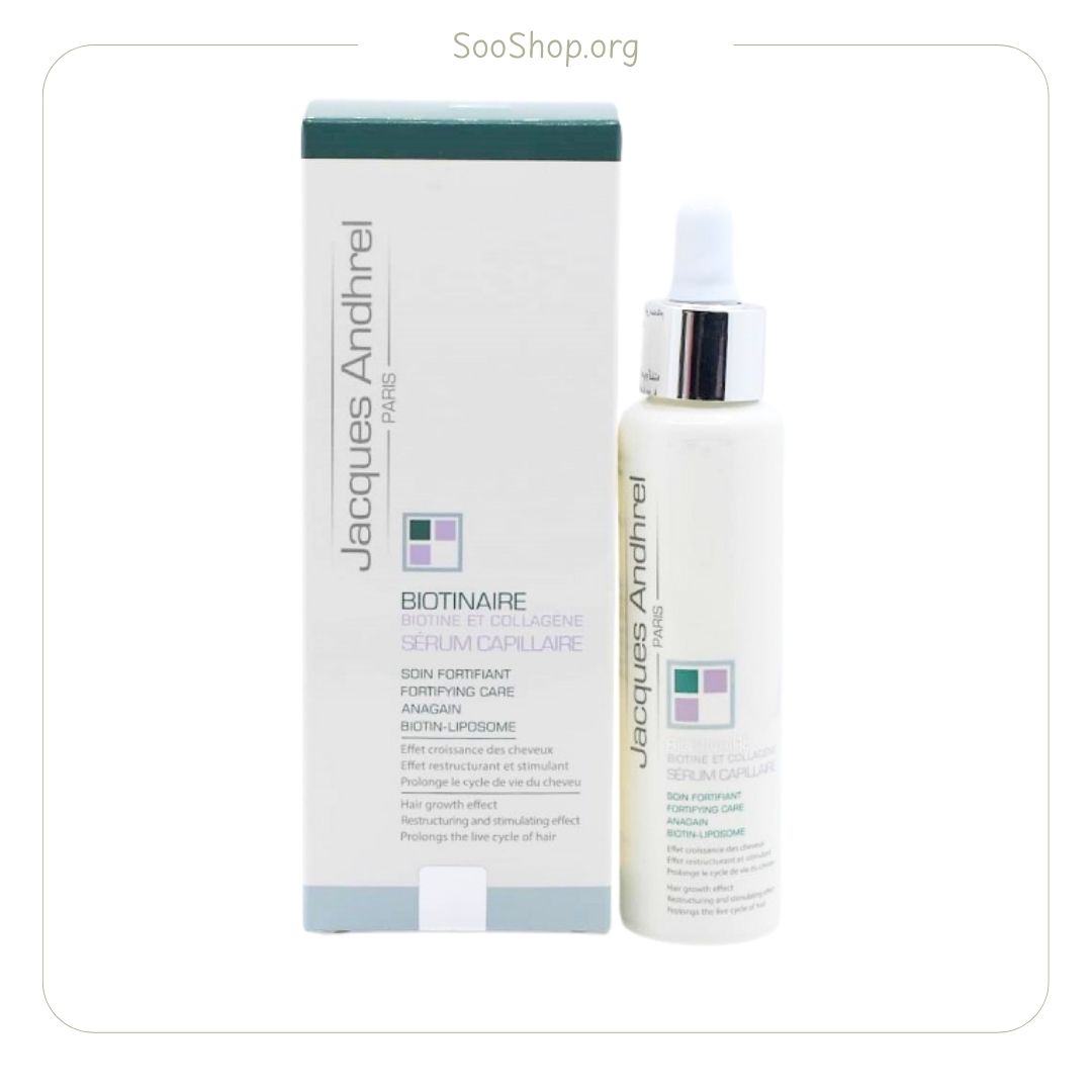 سرم تقویت مو ژاک آندرل حاوی بیوتین و کلاژن (اصل) | Jac Andre Biotin & Collagen Hair Strengthening Serum
