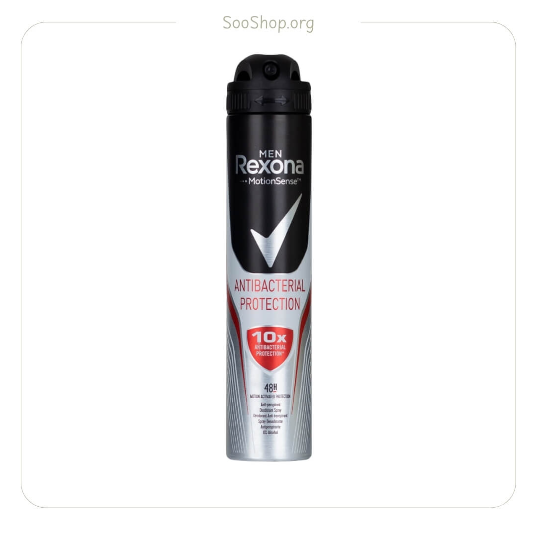 اسپری ضد تعریق مردانه آنتی باکتریال رکسونا - 200 میل (Rexona Antibacterial Spray For Men)