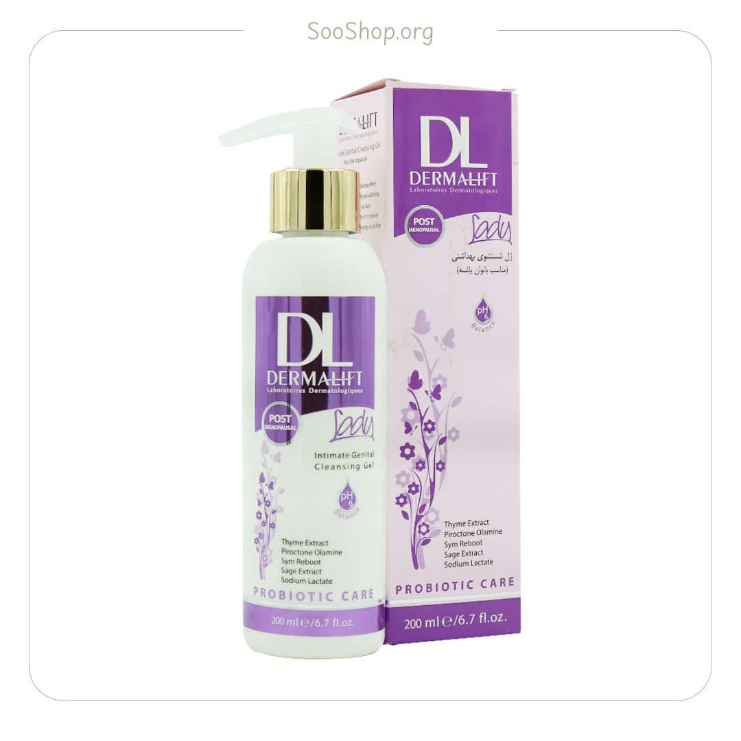 ژل شستشوی بهداشتی بانوان یائسه درمالیفت 200ml