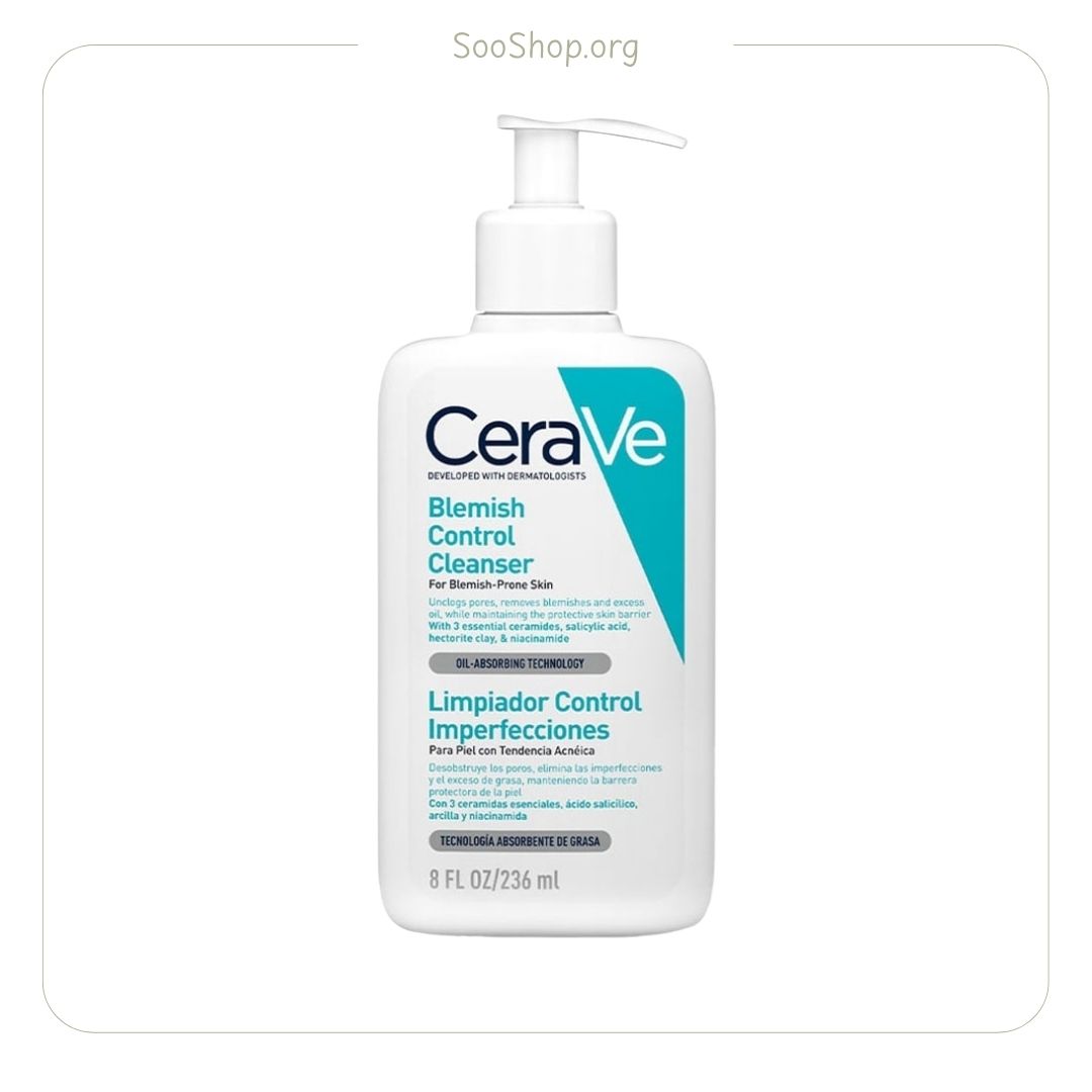 ژل شستشو سراوی مدل Blemish Control حجم 237 میل (اصل) | CeraVe Acne Control Cleanser 237ml
