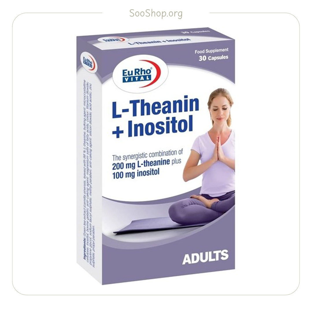 کپسول ال تیانین + اینوزیتول یوروویتال – EuRho Vital L‑Theanine + Inositol (30 Caps)