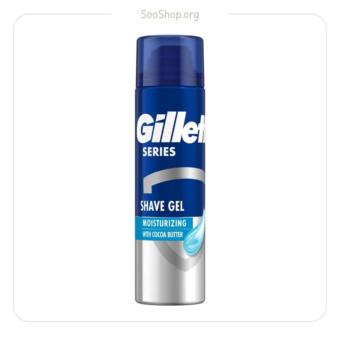 ژل اصلاح ژیلت مدل مرطوب کننده حاوی کره کاکائو (اصل) | Gillette Series Moisturizing Shave Gel with Coco Butter